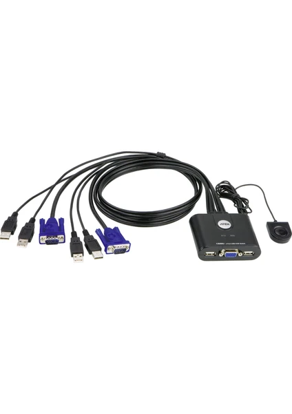 ATEN-CS22U 2PORT MİNİ USB KVM SWITCH+KABLO(YÖNET)