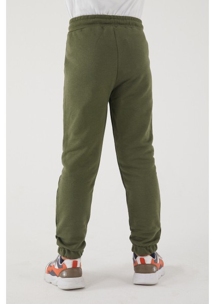 Kız Çocuk 3 Iplik Cepli Beli ve Paçası Lastikli Baskılı Eşofman Altı fırsatları