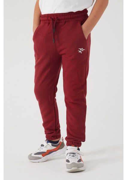 Kız Çocuk 3 Iplik Cepli Beli ve Paçası Lastikli Baskılı Eşofman Altı