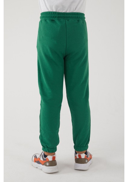 Erkek Çocuk 3 Iplik Cepli Beli ve Paçası Lastikli Baskılı Eşofman Altı modelleri