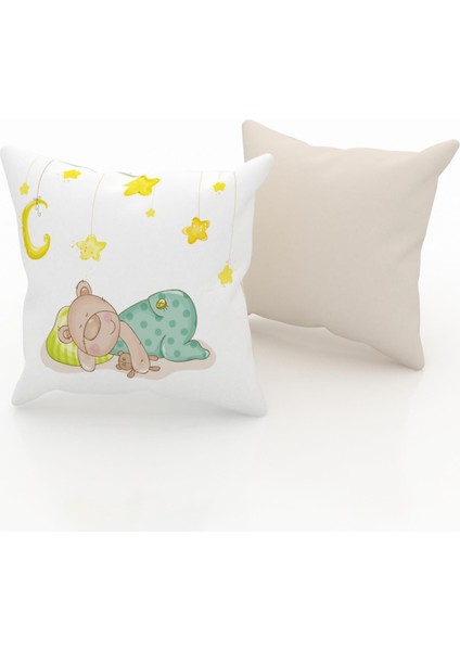 Paredora Uyuyan Ayı Kırlent Kılıfı