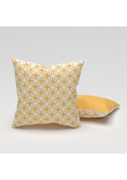 Paredora Sarı Bumerang Kırlent Kılıfı