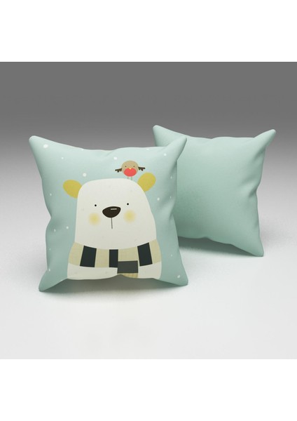 Paredora Sevimli Ayıcık Kırlent Kılıfı