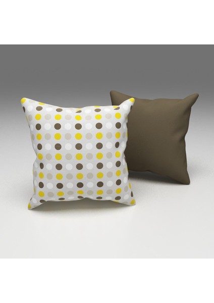 Paredora Haki Puantiyeler Kırlent Kılıfı