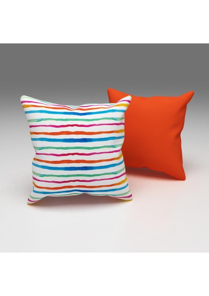 Paredora Dalgalı Çizgiler Kırlent Kılıfı