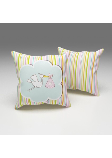 Paredora Leylek Kırlent Kılıfı