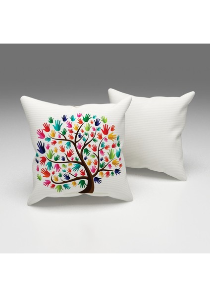 Paredora El Ağacı Kırlent Kılıfı