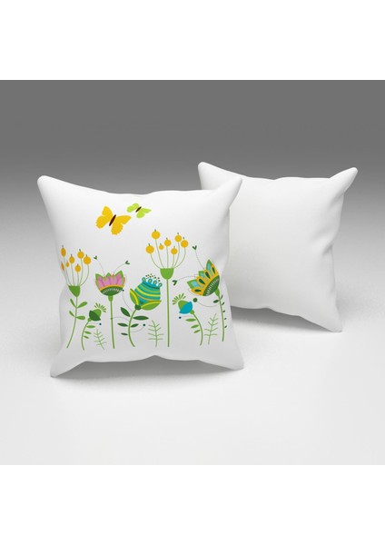 Paredora Dans Eden Çiçekler Kırlent Kılıfı