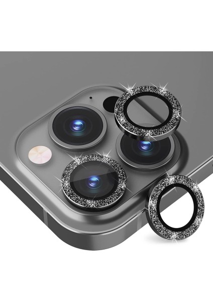 Apple iPhone 11 Pro Max Diamond Kamera Koruyucu Siyah