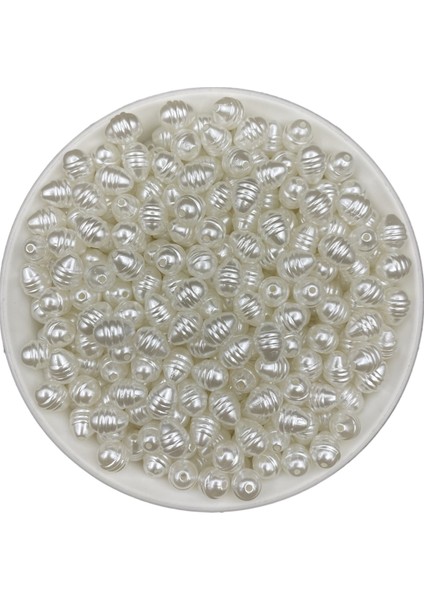 25GR Beyaz Renk 10X7MM Lüks Kaplama Formsuz,şekilsiz Barok Yamuk Plastik Inci Boncuk #11 (~80 Adet) fiyatları