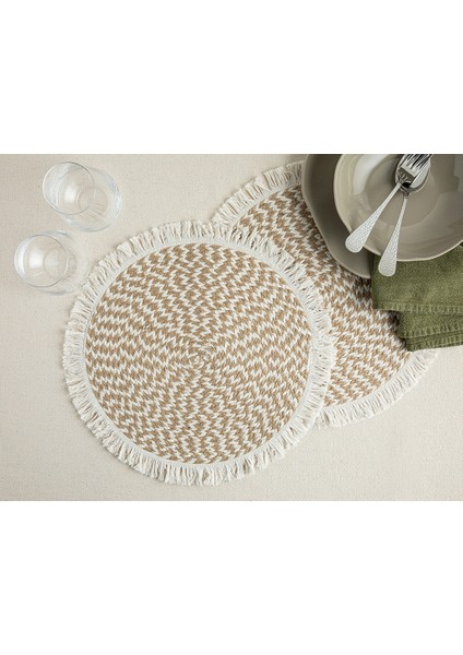 Rolena Jüt 2'li Amerıkan Servıs 35 cm Krem