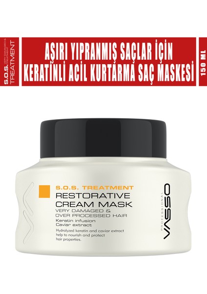 Yıpranmış Saçlar Için Keratinli Acil Kurtarma Saç Bakım Maskesi 150 ml 8699216349144