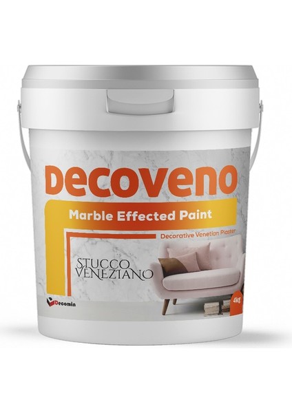 Decoveno Mermer Efektli Dekorasyon Boyası Beyaz (20 Kg)