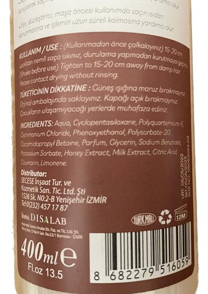 Milk & Honey 2 Fazlı Onarıcı Durulanmayan Sprey Saç Bakım Kremi 400ML modelleri