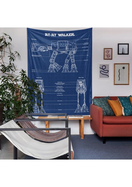 At- At Walker- Star Wars Duvar Örtüsü- Blueprint