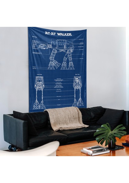 At- At Walker- Star Wars Duvar Örtüsü- Blueprint