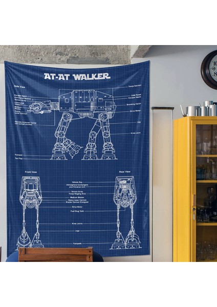 At- At Walker- Star Wars Duvar Örtüsü- Blueprint