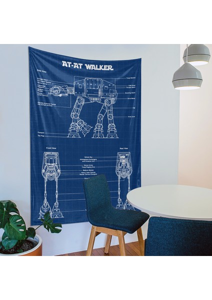 At- At Walker- Star Wars Duvar Örtüsü- Blueprint