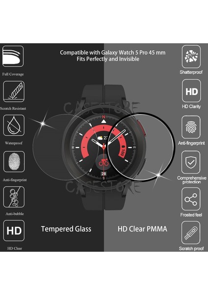 Samsung Galaxy Watch 5 Pro 45MM Uyumlu Ppma Ekran Koruyucu Tam Kaplar Black Nano Temperli Cam Flexible Crytal Clear modelleri