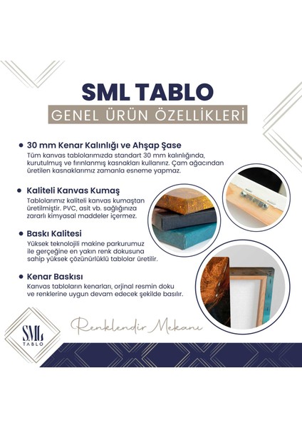 SML Tablo Inci Küpeli Kız Yağlı Boya Efektli Dekor Kanvas Tablo