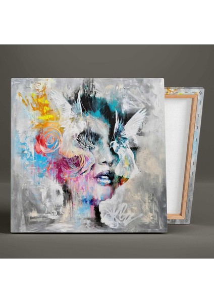 Graffiti Kadın Çizim Sokak Sanatı Modern İllüstrasyon Kanvas Tablo fiyatları