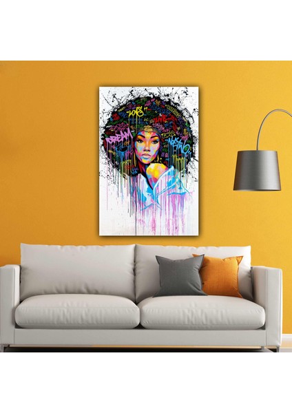 Afrikalı Kadın African Girl Etnik Art Dream Love Kanvas Tablo
