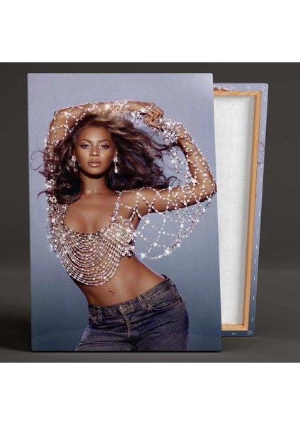 Beyonce Dans Eden Pırlanta Kıyafetli Kadın Nü Woman Kanvas Tablo