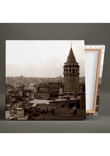 İstanbul Galata Kulesi Nostalji Manzara Kanvas Tablo