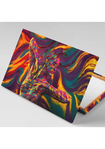 Yağlı Boya Efektli Dans Eden Kadın Boya Paint Woman Nü Kanvas Tablo fiyatları