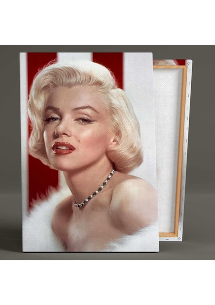 Kırmızı Rujlu Marilyn Monroe Kanvas Tablo