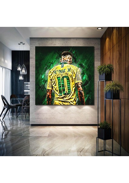 Neymar Da Silva Junior Jr Brezilya Futbol Taraftar Kanvas Tablo