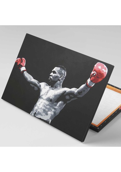 Mike Tyson Boks Kırmızı Eldiven Güç Box Kanvas Tablo