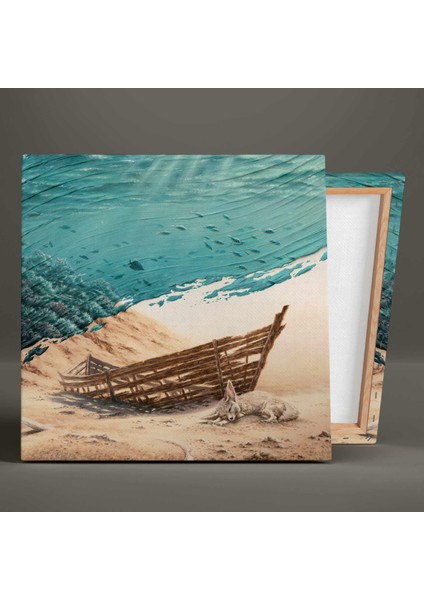 Susuz Kalan Dünya Sandal Tilki Hayvan Kanvas Tablo fiyatları