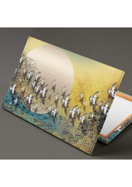 Göç Eden Kuşlar Soyut Gökyüzü Hayvan Doğa Manzara Kanvas Tablo fiyatları