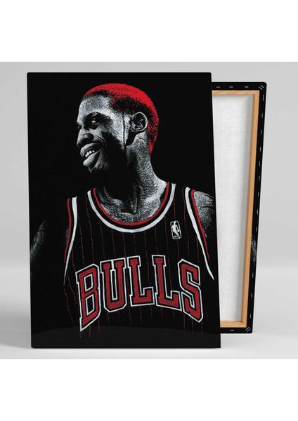 Dennis Rodman Basketbol Chicago Bulls Asi Kırmızı Saçlı Kanvas Tablo fiyatları
