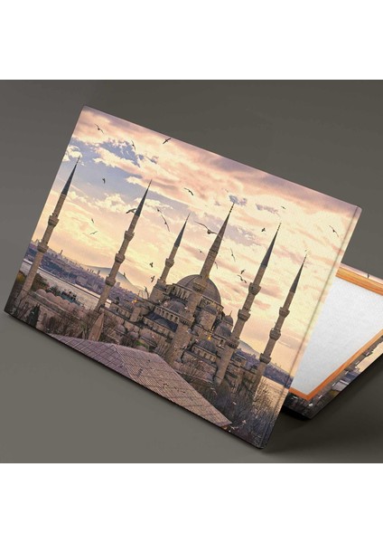İstanbul Sultan Ahmet Camii Blue Mosque 6 Minareli Kanvas Tablo