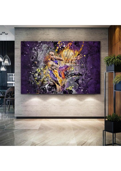 Kobe Bryant Black Mamba Lakers Basketbol Nba Kanvas Tablo