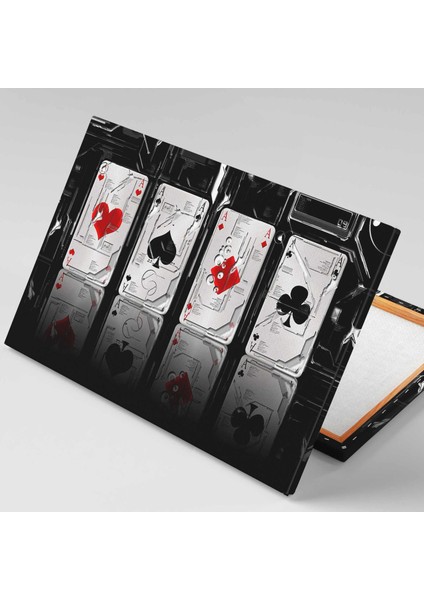 Poker Kartları Yansıma Casino Sinek Kupa Maça Karo Kanvas Tablo fiyatları