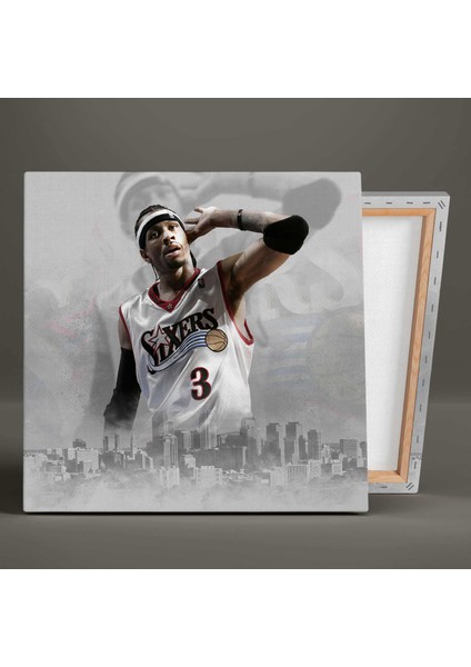 Allen Iverson Basketbol Nba Soyut Art Dekoratif Kanvas Tablo