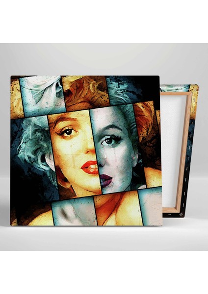 Marilyn Monroe Kolaj Art Kadın Woman Güzellik Kanvas Tablo