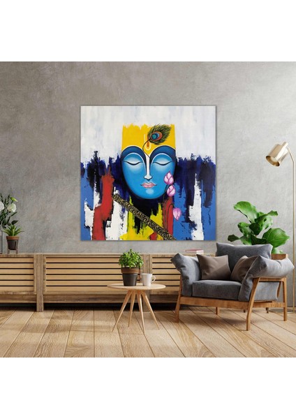 Hindistanlı Gözü Kapalı Kadın Hintli Art Kanvas Tablo