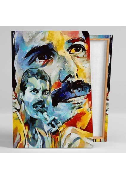 Freddie Mercury Eski Nostalji Seksenler Müzik Sanat Art Kanvas Tablo