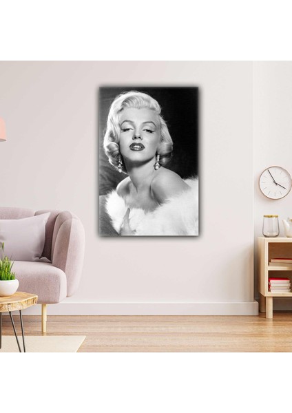 Marilyn Monroe Siyah Beyaz Fotoğraf Kanvas Tablo