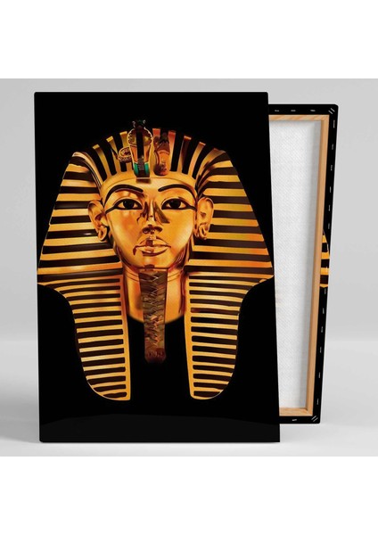 Mısır Kralı Tutankhamun Mumya Altın Gold Maske Kanvas Tablo