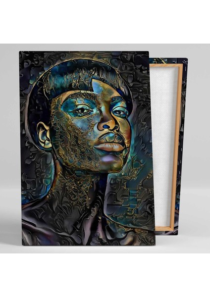 Afrikalı Kısa Saçlı Kadın Dekor Art African Woman Kanvas Tablo fiyatları