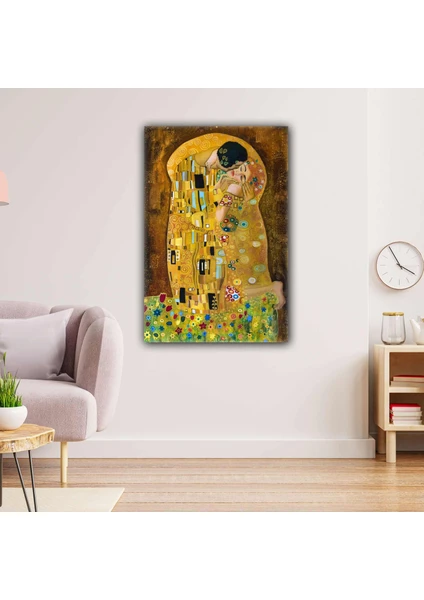 SML Tablo İlk Öpücük Tablosu Gustav Klimt The Kiss Kanvas Tablo