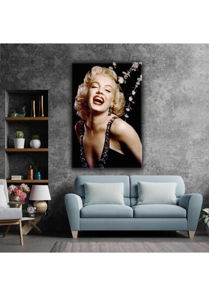 Marilyn Monroe Gülücük Kadın Kanvas Tablo