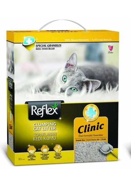 Klinik Özel Tanecik Süper Hızlı Topaklanan Kedi Kumu 10 Lt