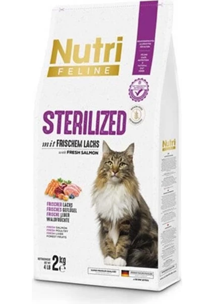 Nutri Feline Somonlu Tahılsız Kısırlaştırılmış Kedi Maması 2kg