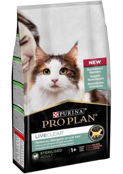 Pro Plan Liveclear Somonlu Alerjen Azaltan Kısırlaştırılmış Kedi Maması 1,4kg